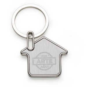 Chaveiro Metal Casa com Chapa Inox