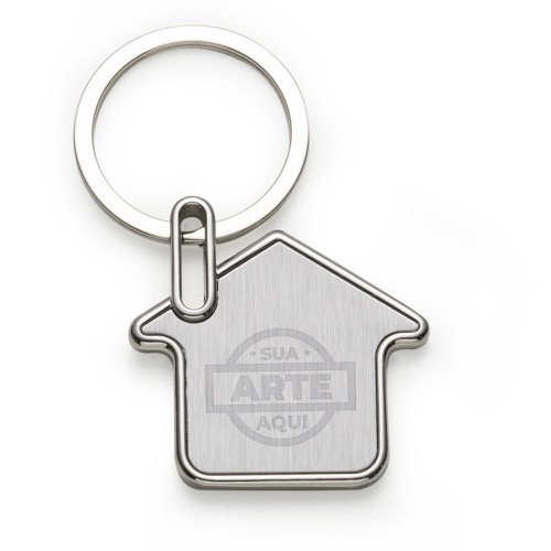 Chaveiro Metal Casa com Chapa Inox