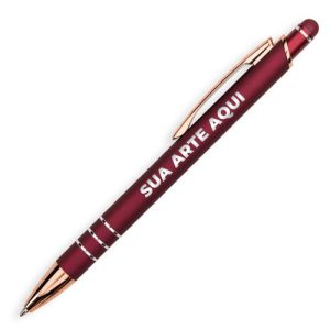 Caneta Metal Touch Emborrachada 14,3 cm