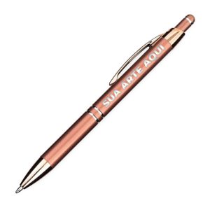 Caneta Metal Touch Emborrachada 14,1 cm