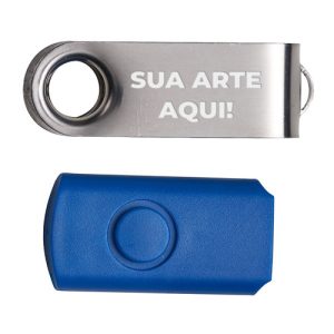 Carcaça Pen Drive Giratório Brilhante