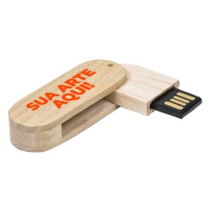 Pen Drive Bambu Giratório 4GB a 32GB