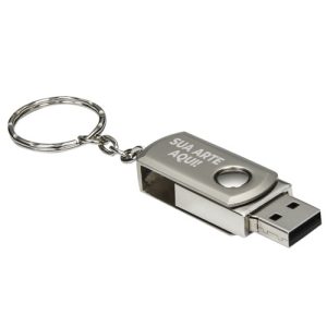 Mini Pen Drive Giratório Metal 4GB a 8GB