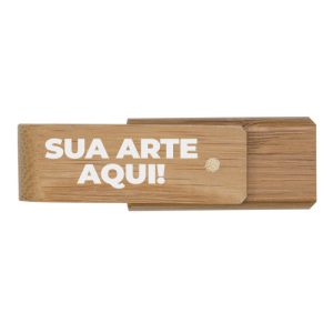 Pen Drive Giratório Bambu 6 cm