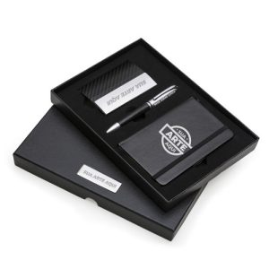 Kit Executivo 3 Peças com Caderneta e Porta-Cartão