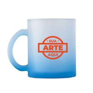 Caneca de Vidro Fosco Degradê 350ml