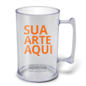 Caneca de Chopp Acrílica 380ml Transfer Laser