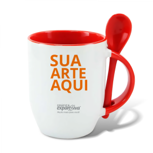 Caneca com Colher 350ml