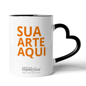 Caneca Alça de Coração 325ml