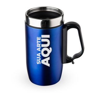 Caneca Inox Parede Dupla 250ml com Tampa