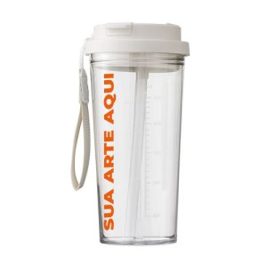 Copo Plástico 600ml com Alça e Tampa