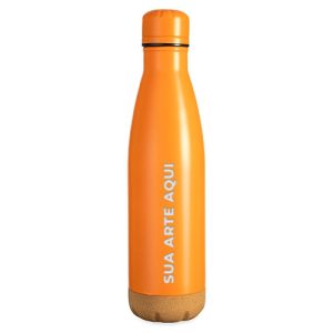 Garrafa Térmica Inox 500ml Fundo de Cortiça