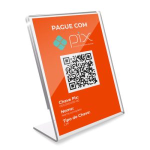 Placa Pix Personalizada em Acrílico
