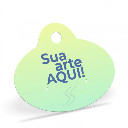 Tag Brinco Oval 4x5 cm