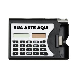 Calculadora Solar com Porta Cartão