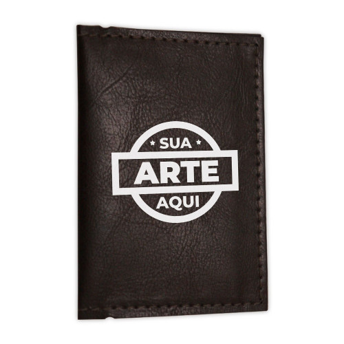 Porta Cartão Couro Sintético 4 Divisórias e 2 Bolsos