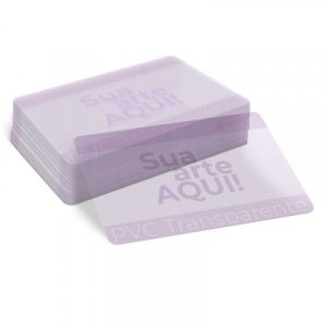 Cartão de Visita PVC Transparente