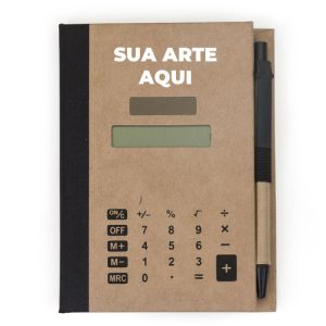 Bloco Ecológico com Calculadora e Caneta 12737