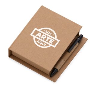 Bloco Kraft com Caneta e Autoadesivos 14228