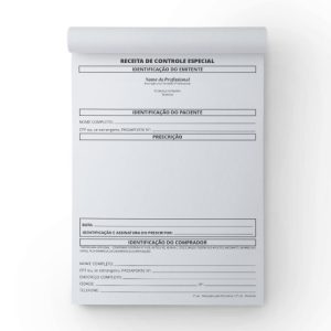 Receituário de Controle Especial Preto e Branco