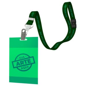 Credencial com Cordão Personalizado e Presilha de Metal