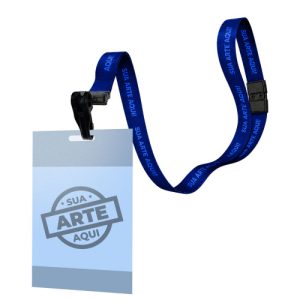 Credencial com Cordão Personalizado e Mosquete Plástico