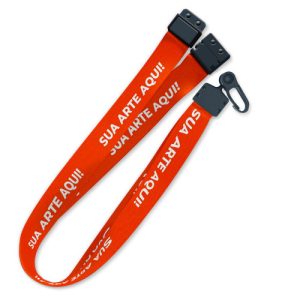 Cordão de Crachá Personalizado 20 mm com Presilha Plástica