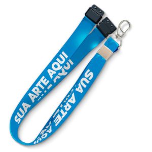Cordão de Crachá Personalizado 20 mm com Mosquete de Metal