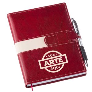 Agenda Diária 2026 com Fecho e Porta-Caneta