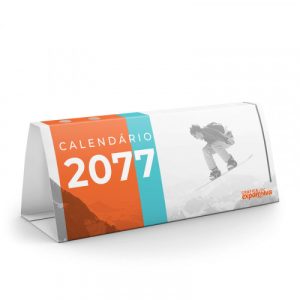 Calendário de Mesa Furo Caneta 11x18 cm